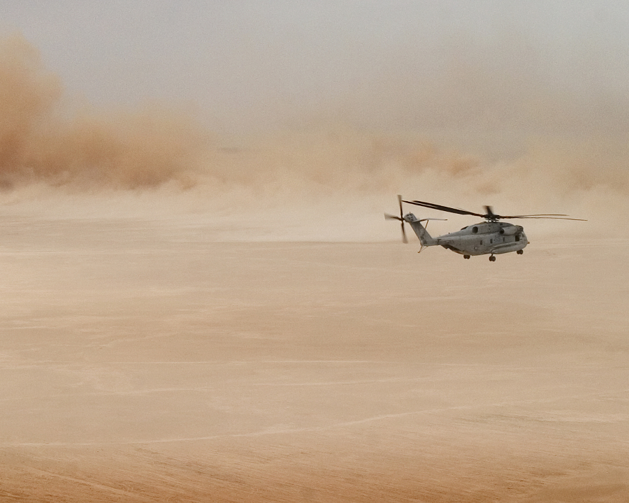 4. Aerial View of a Huge Desert
                            Sandstorm, May 17, 2005, Al Anbar Province,
                            Al Jumhuriyah al Iraqiyah - Republic of
                            Iraq. Photo Credit: Corporal Alicia M.
                            Garcia, United States Marine Corps (USMC,
                            http://www.usmc.mil); Navy NewsStand - Eye
                            on the Fleet Photo Gallery
                            (http://www.news.navy.mil/view_photos.asp,
                            050517-M-5607G-060), United States Navy
                            (USN, http://www.navy.mil), United States
                            Department of Defense (DoD,
                            http://www.DefenseLink.mil or
                            http://www.dod.gov), Government of the
                            United States of America (USA).