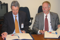 ESA's G Winters & NASA's WH Gerstenmaier